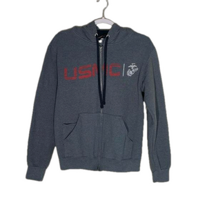 HARLEY DAVIDSON Motorcycles Womens Small Zip Up Hooded Sweatshirt US MC logo